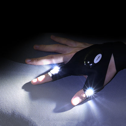 LED Fingerless Gloves Flashlight (Waterproof)